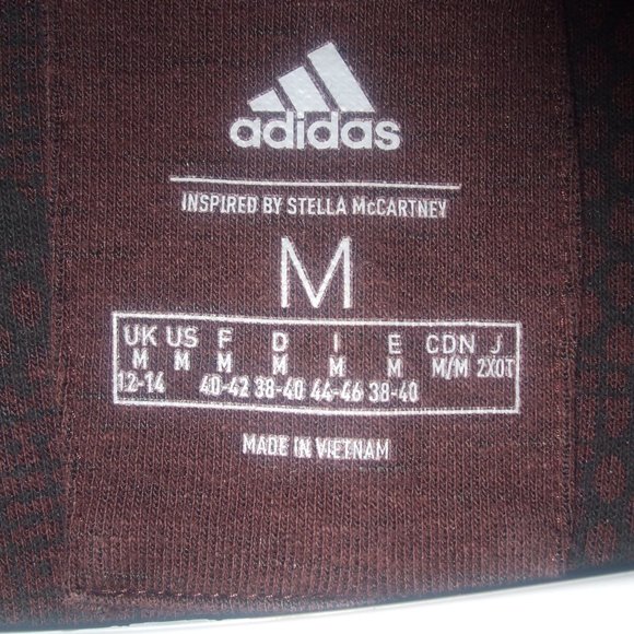 Adidas Stella McCartney Jacket Asymmetrical Burgundy Plum Heartracer Cross-fit - Picture 6 of 16